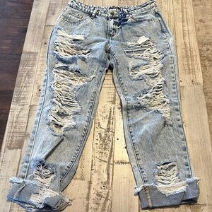Distressed Light Blue Women's Jeans